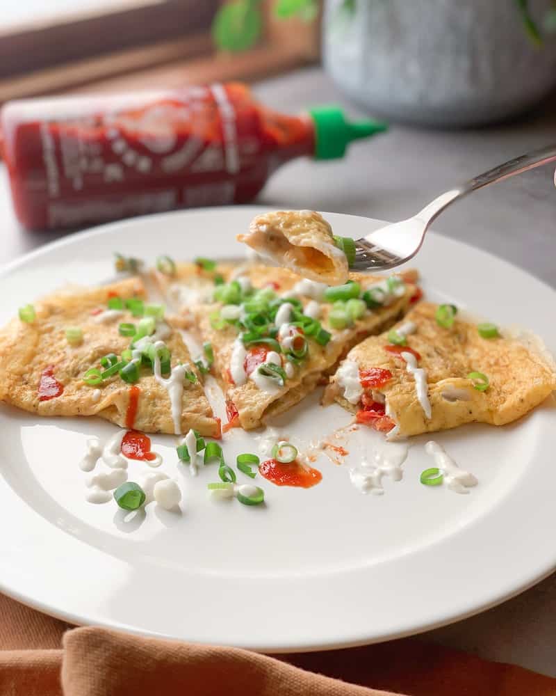 PERFECT OMELET WITH MUSHROOMS AND CHEESE