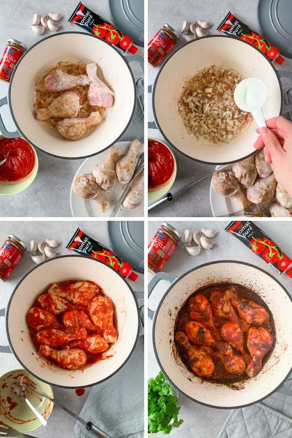 Step by step how to make slow cooked chipotle chicken drumsticks.