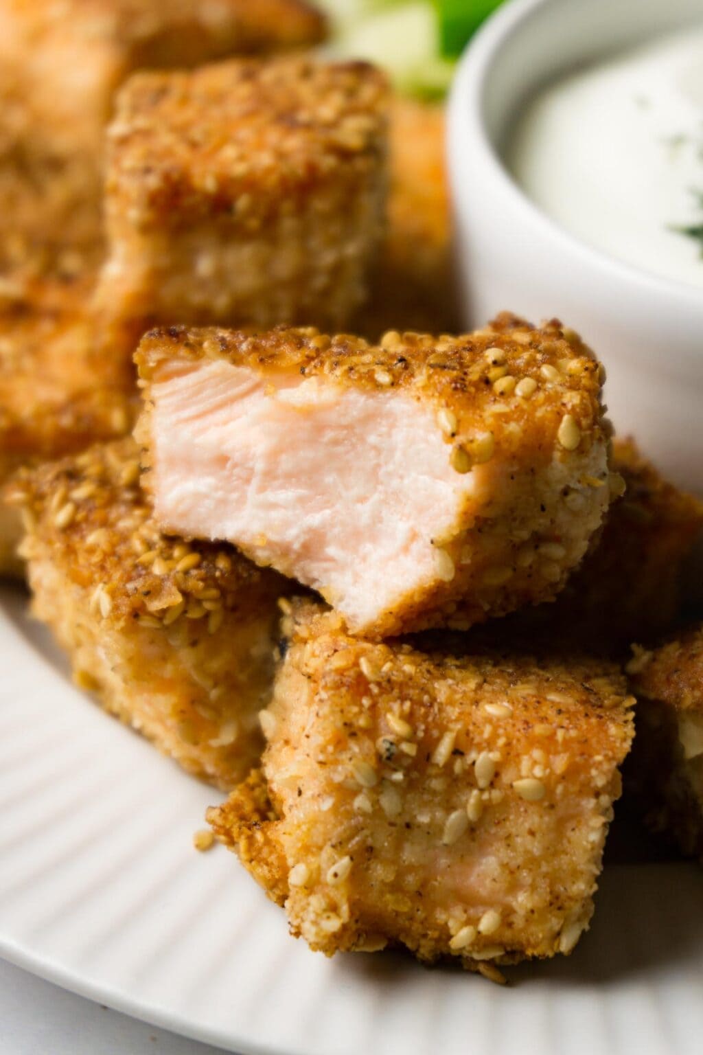 Salmon nuggets Here To Cook